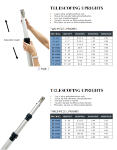 Kit de tringle et de drapé réglable en aluminium télescopique pour la décoration de fond de mariage - Product Image 2