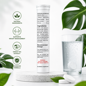 Tableta Efervescente Natural para la Pérdida de Peso 02, Potenciador Metabólico, Desintoxicante, Apoyo para Adelgazar, Fabricante OEM ODM - Product Image 2