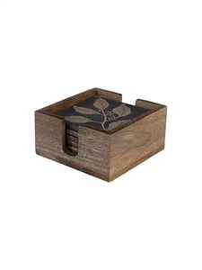 Juego de posavasos de madera con resina epoxi verde y soporte de metal, tapete rústico para bebidas, para mesa de café, restaurante, hotel, oficina, bar, decoración de lujo - Product Image 6