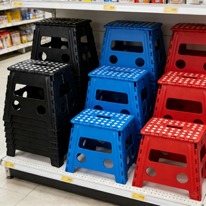 كرسي قابل للطي حديث مخصص بارتفاع من 9 إلى 18 بوصة، شكل مستطيل، مصنوع من البلاستيك، مناسب للتخييم والحدائق والرحلات الخارجية - Product Image 5