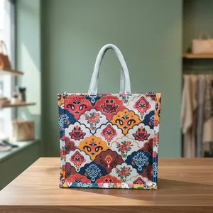 Wholesale Designer Carry Tote <b>Bag</b> 12x12x5 Inch with Stylish Fashion Design Large Storage Space and <b>Reusable</b> <b>Shopping</b> <b>Bags</b> - Product Image 4
