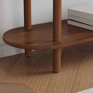 Consolle Moderna Scanalata con Anta Scorrevole a Doghe, Tavolo Stretto da Ingresso con Contenitore per Divano e Soggiorno - Product Image 6