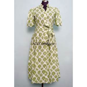 Vestido Maxi Informal y Cómodo de Tela 100% Algodón para Niñas, Mujeres y Señoras, para Usar en la Playa o en Fiestas, Vestido Maxi Elegante y Recto de Diseñador - Product Image 3