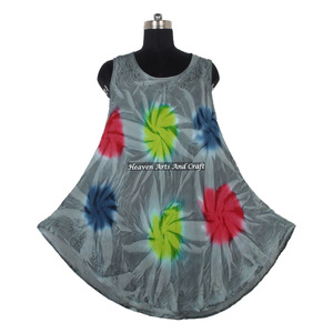 Nuevo Vestido Maxi de Rayón Tie Dye para Mujer, Estilo Bohemio, Sexy, Holgado, Largo hasta el Suelo, para Playa o Casual, Tipo Paraguas - Product Image 3