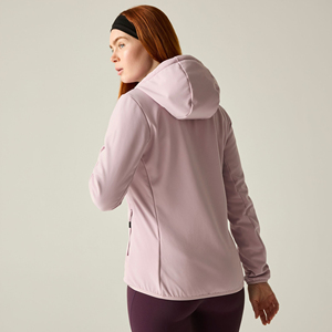 Chaqueta Softshell con Capucha Personalizada para Mujer, Informal para Exteriores, con Cierre Completo, Resistente al Viento, con Bolsillos Utilitarios, Ligera y de Alto Rendimiento - Product Image 2