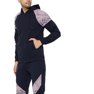 Survêtement décontracté pour homme, confortable, respirant, à capuche, uni, 100% coton, réversible, design personnalisé, tendance, vêtements de jogging - Product Image 6