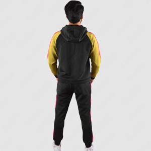 Chándal para hombre para adultos Ajuste cómodo y ligero 100% algodón Tinte liso con cremallera para invierno - Product Image 3