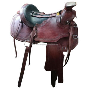 Selles de course de chevaux les plus tendances Selle en cuir pur Selle de corde usinée par cheval occidental à un prix raisonnable - Product Image 1