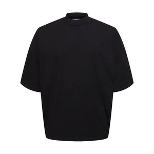 เสื้อยืดแขนสั้นผู้ชายขายส่ง แบบคอริบ คอกลม ทรงโอเวอร์ไซส์ แบรนด์ดัง ผ้าหนา แฟชั่น เสื้อยืดเปล่า สตรีทแวร์ สำหรับผู้ชาย - Product Image 4