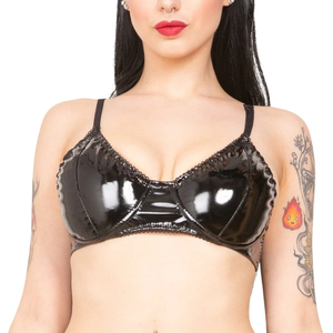 Soutien-gorge push-up noir à armatures, coupe pleine, avec dentelle sexy, dos en Y, couleur unie, lavage à la main uniquement - Product Image 1