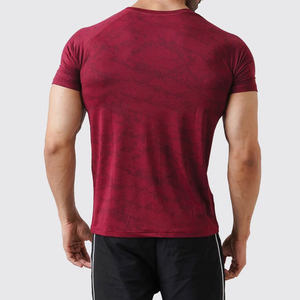 T-shirt de sport pour homme, coupe ajustée, respirant, séchage rapide, extensible, personnalisable avec logo, pour entraînement et fitness - Product Image 2