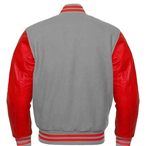 เสื้อแจ็คเก็ตวาร์ซิตี้สีม่วงทองสำหรับผู้ชาย ทำจากขนสัตว์ 100% คอตั้ง สไตล์ลำลอง ทรงปกติ ให้ความอบอุ่น กันลม เหมาะสำหรับฤดูหนาว - Product Image 2