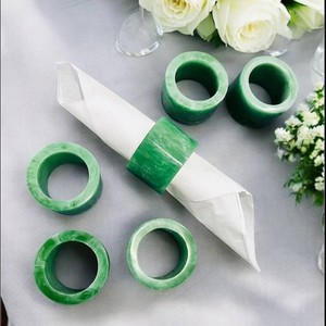 Elegant Luxury Modern Style <b>Epoxy</b> Resin and Wood Wedding Napkin Ring Eco-Friendly Customized Color Personalized Tableware - Product Image 1