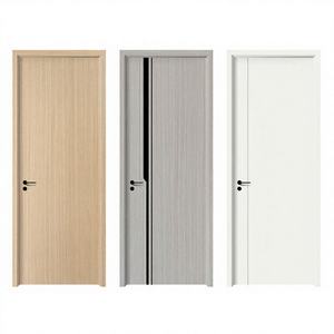 Portes en panneaux WPC en film PVC, vente en gros d'usine, étanches, insonorisées, design moderne, pour appartement et salle à manger, portes en bois composite - Product Image 6