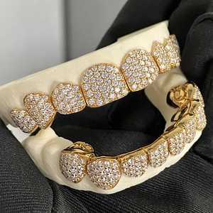 Grillz de Dientes Personalizados con Diamantes de Moissanita, Plata de Ley 925, Estilo Iced Out, Joyería Dental Hip Hop, Estilo Lujoso VVS, Regalo - Product Image 2