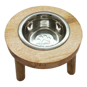 Bols surélevés en bambou pour chats et petits chiens - Design classique, utilisation en camping, hauteur réglable, durables et écologiques - Product Image 4