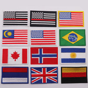 Parches Bordados de Banderas Nacionales de Alta Calidad al por Mayor, para Coser o Planchar, con Gancho y Bucle, Parche de la Bandera Americana - Product Image 3