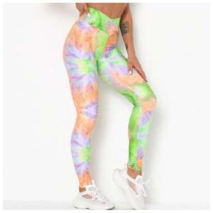 Leggings Deportivos de Yoga con Estampado por Sublimación al por Mayor, Leggings Deportivos para Gimnasio, Leggings Estampados para Mujer con Efecto Push-Up, Leggings Ajustados para Entrenamiento en Venta - Product Image 4