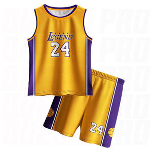 Maillot et short de basket-ball pour hommes avec logo et style personnalisés, jaune, haute qualité, ensemble uniforme de basket-ball à porter d'un seul côté - Product Image 1