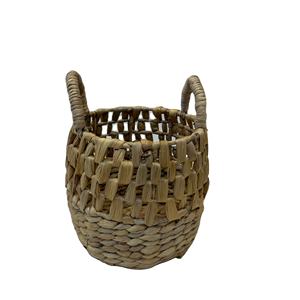 ตะกร้าผักตบชวาทรงกลม - Product Image 1