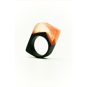 RR ENTERPRISES Bague minimaliste en bois et résine, design épuré, composants de bijoux - Product Image 1