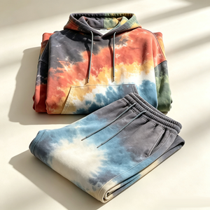 Sudadera con Capucha Tie Dye para Mujer, Corte Regular, Manga Larga, Tejido de Poliéster Transpirable, Estilo Otoñal con Bolsillos - Product Image 2