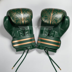 Nouveaux gants de boxe en cuir au design tendance, gants d'entraînement professionnels de Muay Thai avec fermeture auto-agrippante et évacuation de l'humidité - Product Image 2