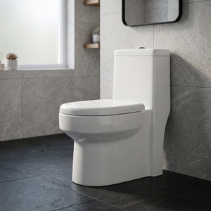 WC monobloc en céramique sans bride, à chasse d'eau cyclonique, pour salle de bain moderne, directement de l'usine - Product Image 3
