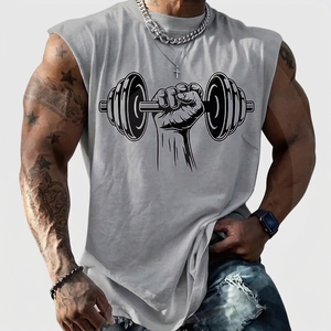 Slim Fitted Tank Tops <b>Men</b> Sportswear Workout Muscle Training Bodybuilding Sleeveless Shirts Gym Cotton Vest - Product Image 2