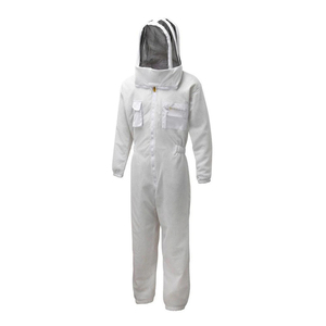 Combinaison d'apiculteur 2026 avec capuche et écran facial en maille, blanche, coupe standard, pour la protection en apiculture - Product Image 1