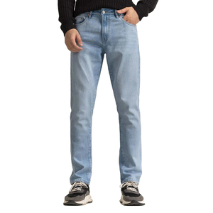 Top Trending Custom Washed Solid Straight Fit <b>Denim</b> Jeans-Durable Comfortable OEM Service Eco-Friendly <b>Denim</b> Jeans - Product Image 2