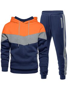 Ensemble de sweat-shirts à capuche pour homme 100% coton, coupe classique, en molleton, écologique, décontracté, pour l'hiver, noir, blanc, beige, manches longues, tricoté - Product Image 3