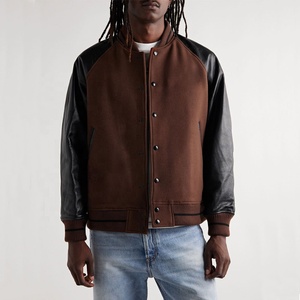 Nueva chaqueta Varsity personalizada para hombre PU de alta calidad con mangas de cuero de chenilla bordadas estilo Letterman de béisbol de invierno - Product Image 2