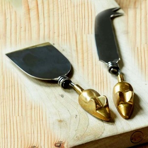 Trancheur de fromage en métal, outils de service, trancheur de fromage avec poignée ronde en or, trancheur de fromage de Style occidental argent et noir - Product Image 3