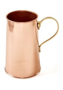 Ensemble de carafes en cuivre pour la conservation de l'eau selon la tradition, ensemble en métal avec verres, durable, réutilisable, vaisselle de cuisine et de salle à manger. - Product Image 5