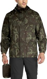 Men's Hooded Waterproof Lightweight Outdoor Rain <b>Jacket</b> Regular Fit Solid Color Polyester Spring Hiking <b>Jacket</b> - Product Image 5