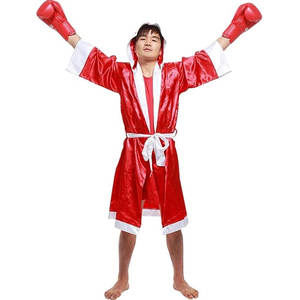 Costume de boxeur pour homme, robe de boxe MMA avec capuche, coton léger, costume de champion de combat pour Halloween et cosplay - Product Image 5