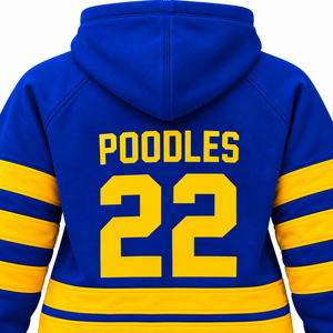 Sigma Gamma Rho Royal <b>Blue</b> Gold Hockey <b>Hoodie</b> Premium Fleece Lace up Neck <b>Women</b> Winter Pullover - Product Image 5