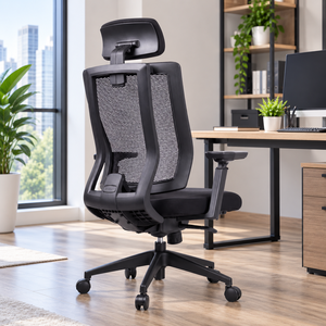 Silla Giratoria Ergonómica de Acero KINSHA 3D con Altura Ajustable y Reposabrazos para Oficina en Casa - Product Image 1