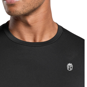 Camiseta Deportiva de Manga Larga para Hombre, Corte Ajustado, Negra, Elástica, para Entrenamiento, Gimnasio, Ropa Deportiva Activa - Product Image 5