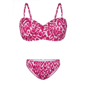 ชุดบิกินี่ลายดอกไม้สีสันสดใส ชุดว่ายน้ำผู้หญิงลายพิมพ์สดใส ชุดว่ายน้ำสองชิ้นสีสันสดใสสำหรับปาร์ตี้ริมชายหาดในฤดูร้อน - Product Image 1