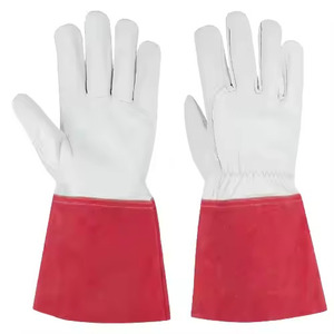 Gants de soudage TIG en cuir de chèvre et de vache pleine fleur, haute performance, anti-coupure, résistants à la chaleur, certifiés CE, avec manchette de sécurité de 16 pouces - Product Image 6