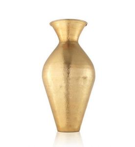 Jarrón de Flores Dorado Martillado de Lujo LINEA, Jarrón Decorativo de Metal Dorado Moderno con Acabado Mate para Mesa, Centro de Mesa para Bodas - Product Image 2