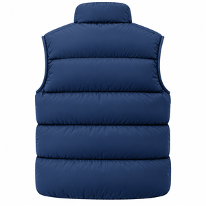 Custom Men Puffer Vest Sleeveless Winter Jacket Padded Bodywarmer Stand Collar Solid Color Custom Mens Puffer Vest <b>Waistcoat</b> - Product Image 2
