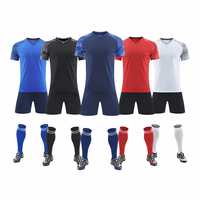 Setelan Jersey Sepak Bola Kustom Dewasa Remaja Seragam Tim Latihan Pertandingan 100% Poliester Bernapas Cepat Kering