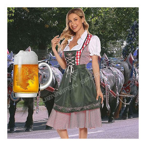 Women's Traditional German <b>Halloween</b> Echo Oktoberfest Dirndl <b>Skirts</b> Bavarian Beer Outfits Maid TV & Movie Costume - Product Image 3
