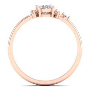 REYES Personalised Women Fine Jewelry Solid 14K 18K Gold HPHT CVD Lab Grown Diamond Engagement Promise <b>Rings</b> For Women - Product Image 4