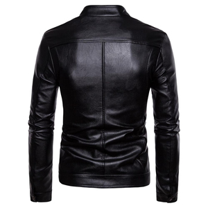 Best Selling Clush Men's <b>Leather</b> Streetwear <b>Jacket</b> High Quality <b>Long</b> Sleeves Zipper Front Logo Eco-Friendly Breathable Winter - Product Image 6
