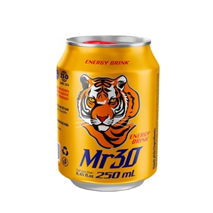 เครื่องดื่มชูกำลัง Mr30 แบบขายส่ง ขนาด 250 มล. บรรจุกระป๋อง 24 กระป๋อง/ลัง เครื่องดื่มกีฬาแปลกใหม่ รับผลิตแบบ OEM ODM จาก A&B เวียดนาม - Product Image 1