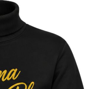 Sudadera de cuello alto negra con gráfico de la hermandad griega Sigma Gamma Rho para mujer, jersey informal de manga larga estilo universitario y urbano - Product Image 3
